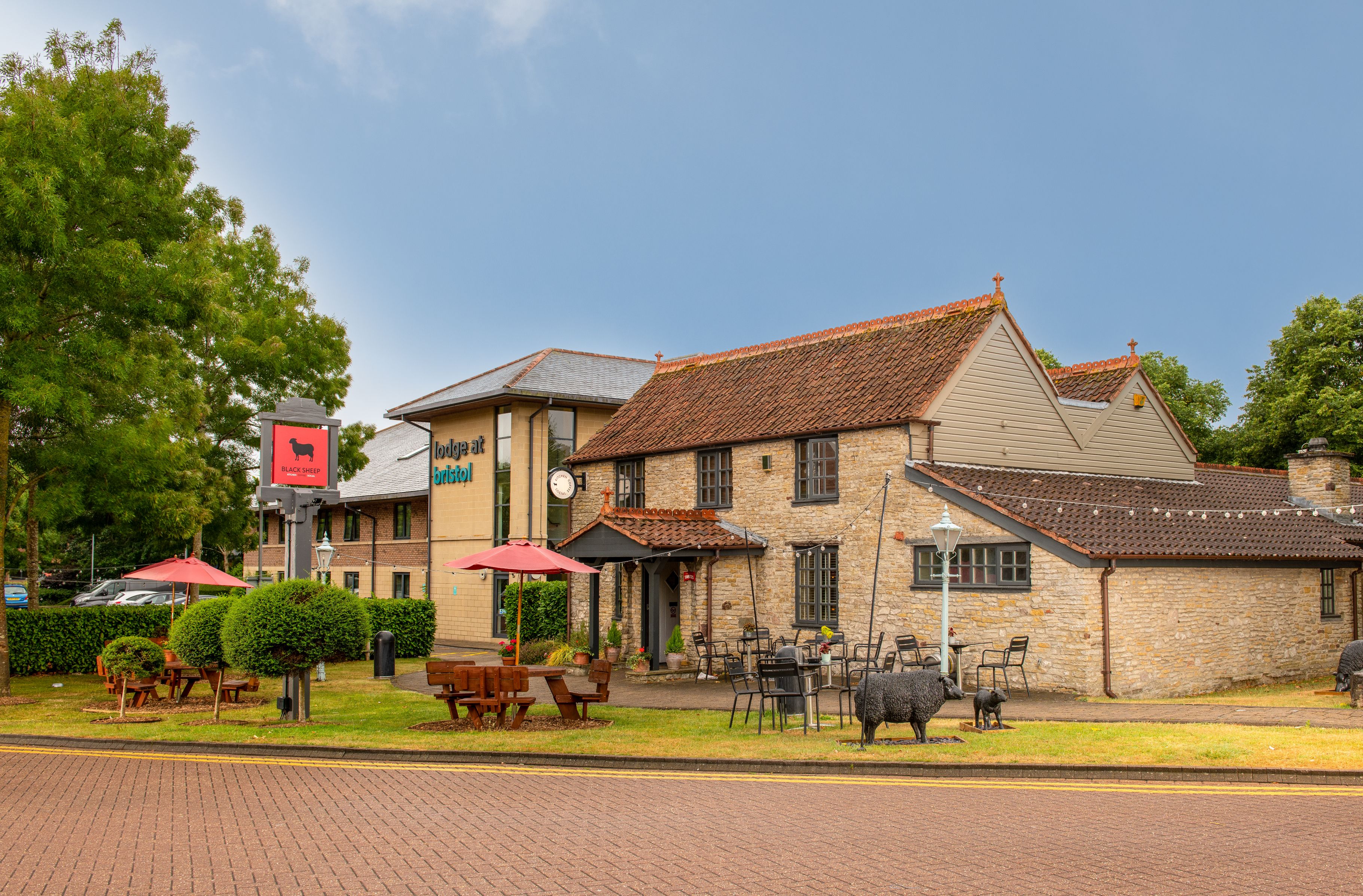 The front of the hotel